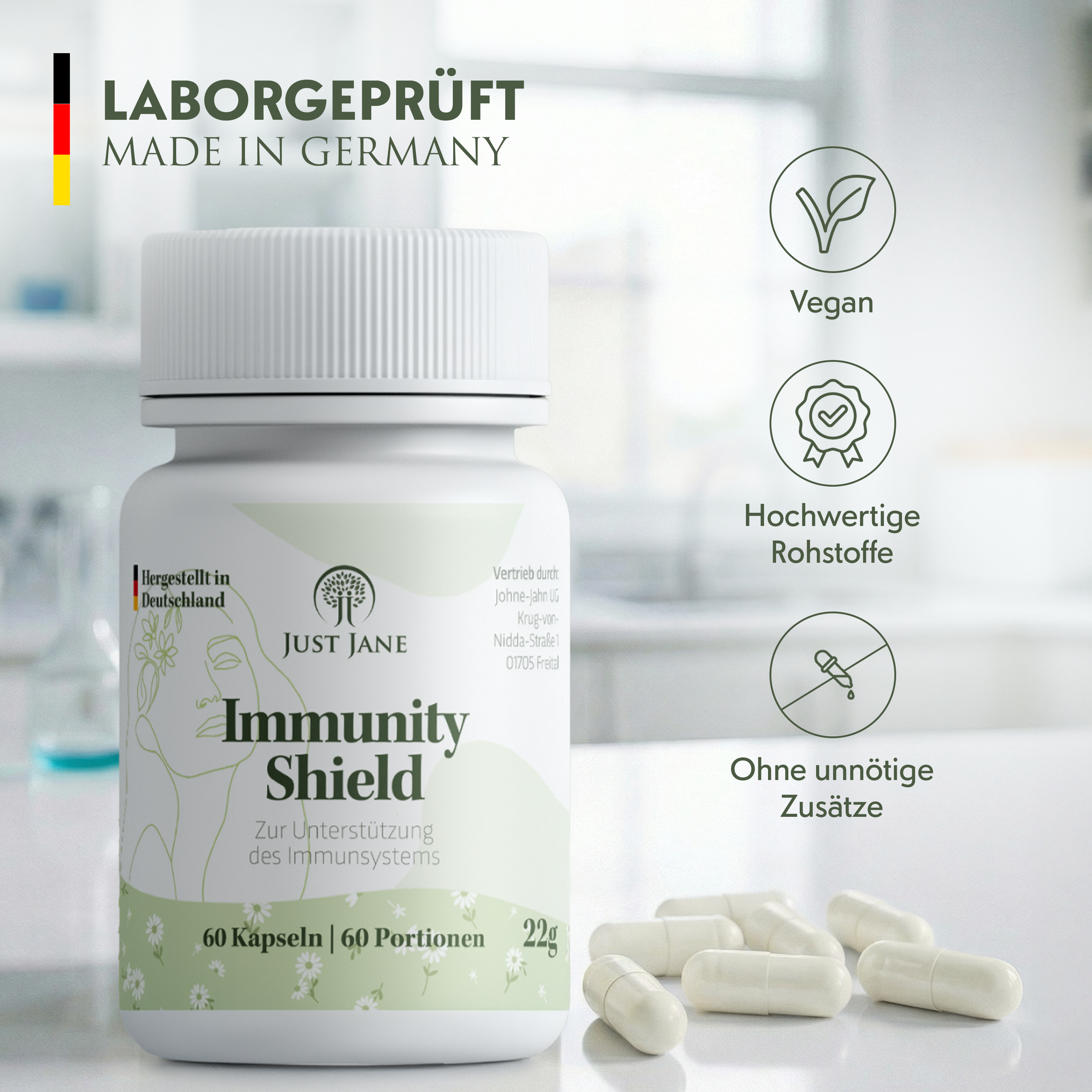 Immunity Shield – Abwehrkräfte stärken mit Zinkbisglycinat, Selen & Vitamin D3 für Mamas - Johne-Jahn GmbH